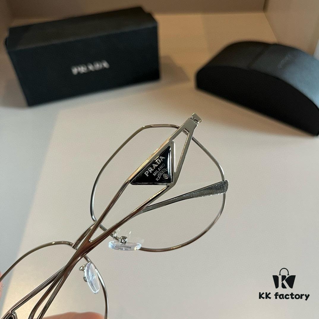 RADA Prada Sunglasses Pilot Double-Bridge Frog Eye Sunglasses with Triangle Logo, Unisex Sun Glasses🕶️