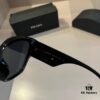 Prada Sunglasses for Women, Genuine Triangle Logo, Cai Xukun Same Style, New Trendy Square Frame Wide-Leg Acetate Sunglasses