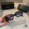 Prada Rhinestone Cat-Eye Sunglasses, Trendy Star-Influenced Oversized Shades