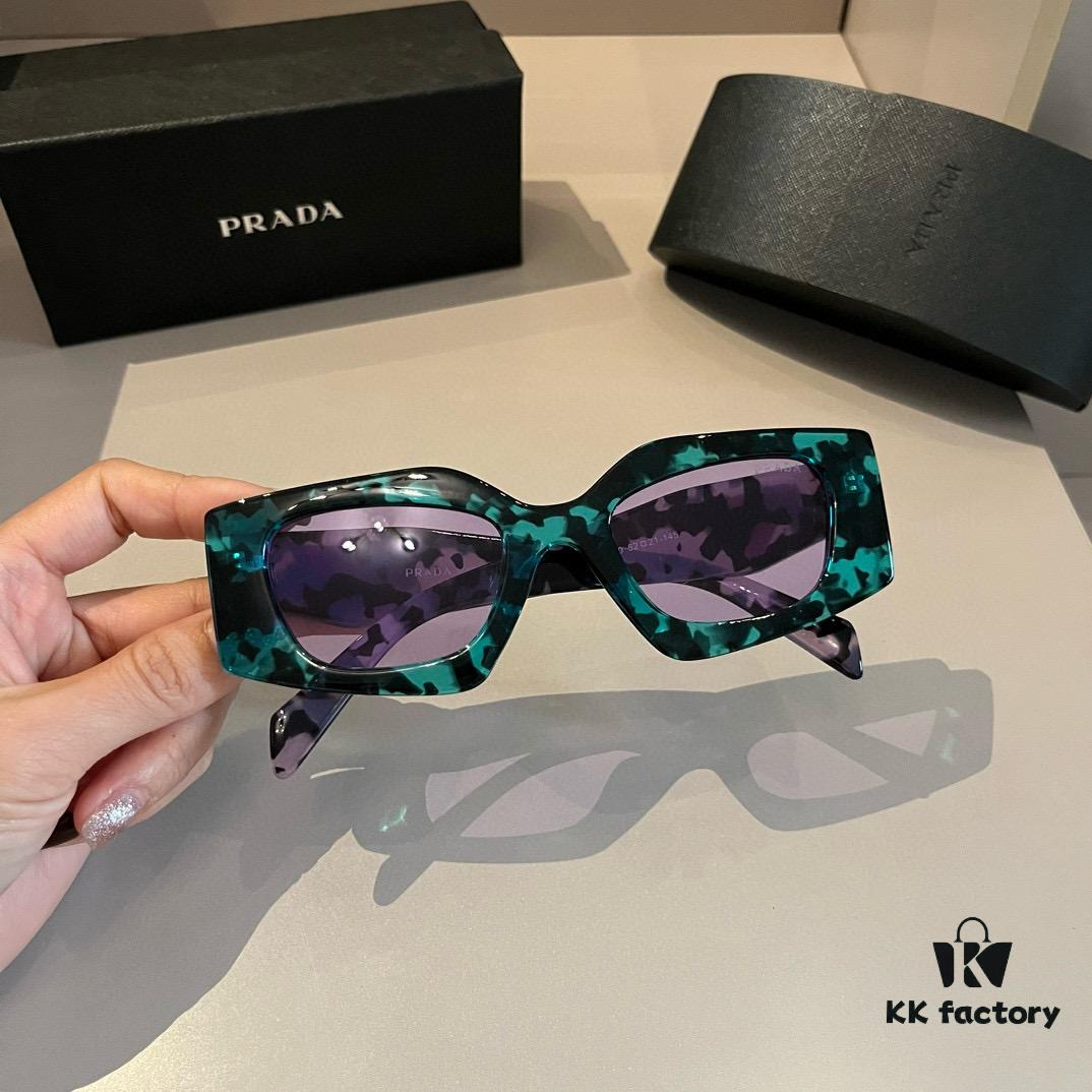 Prada Rhinestone Cat-Eye Sunglasses, Trendy Star-Influenced Oversized Shades