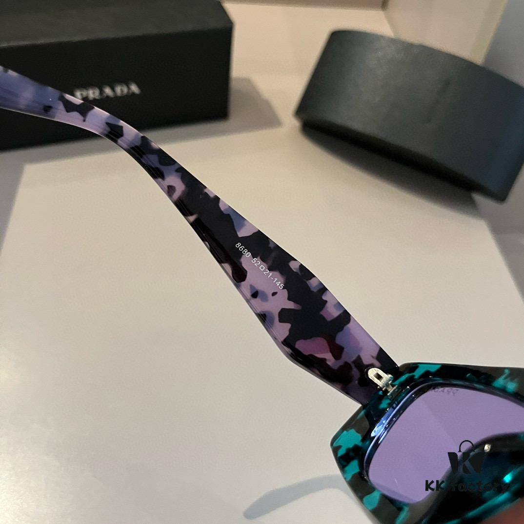 Prada Rhinestone Cat-Eye Sunglasses, Trendy Star-Influenced Oversized Shades