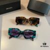 Prada Rhinestone Cat-Eye Sunglasses, Trendy Star-Influenced Oversized Shades