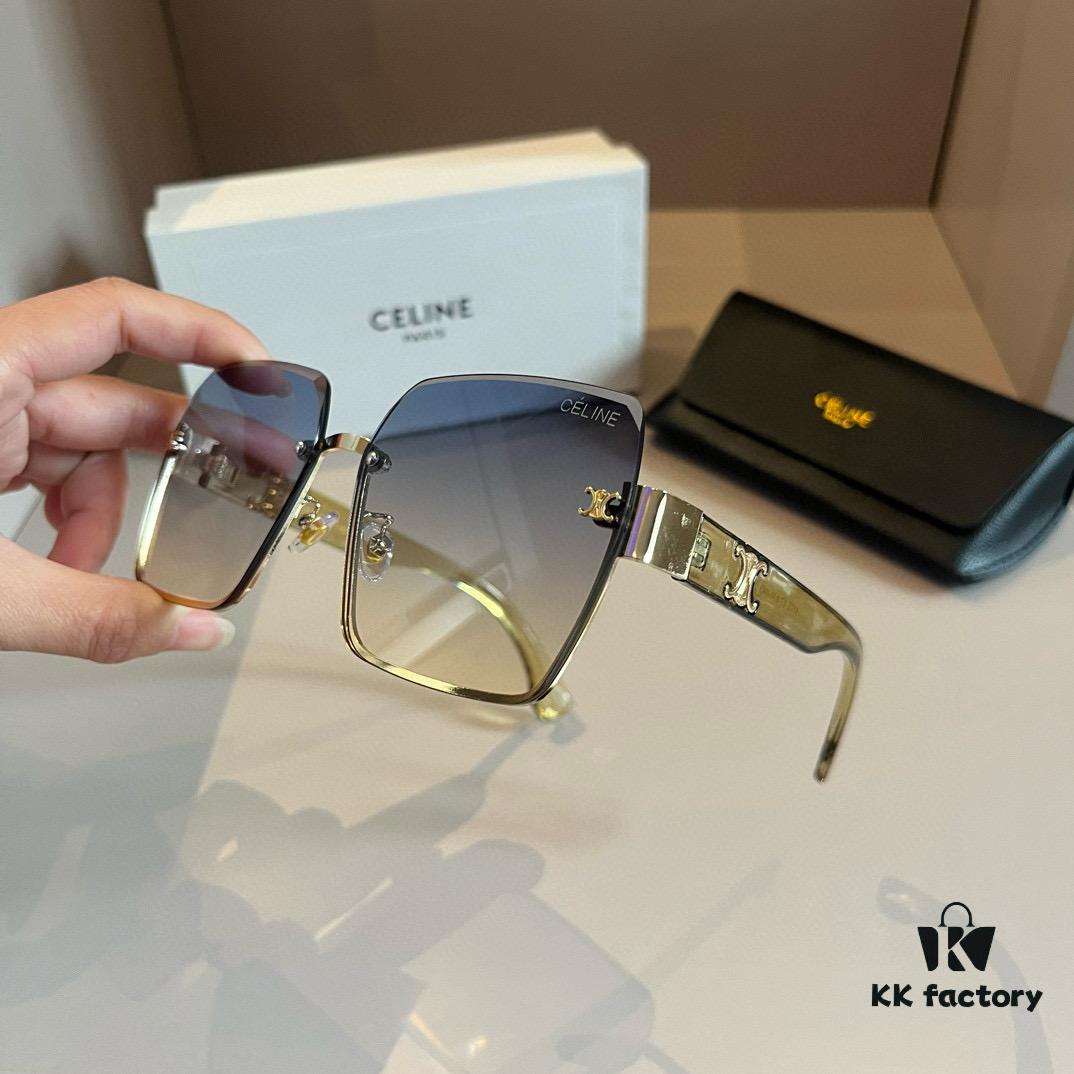 CELINE Women's Sunglasses, Highly Textured, HD Lenses, Novel Design, Premium Quality, Versatile, Minimalist Style