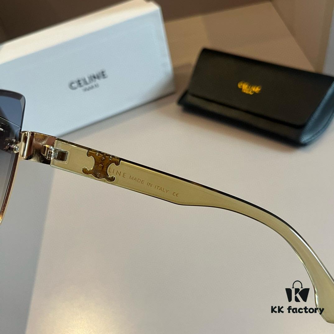 CELINE Women's Sunglasses, Highly Textured, HD Lenses, Novel Design, Premium Quality, Versatile, Minimalist Style