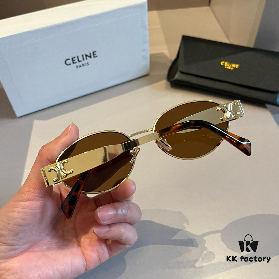 Lisa's Same Celine Retro Round Frame Sunglasses, the 'Egg Superman' Style from Celine, Also Known as the Arc de Triomphe Model, Has Been Extremely Popular and Hard to Get