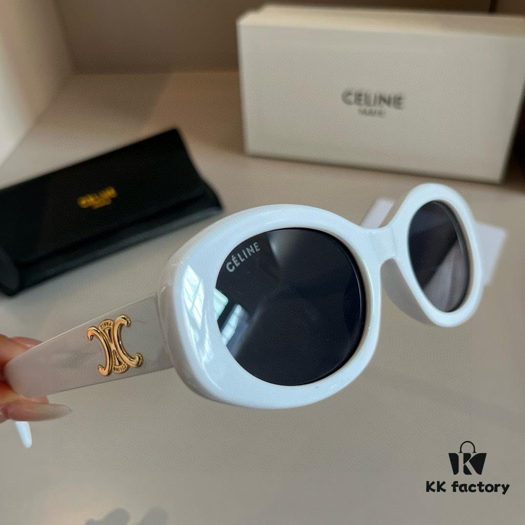 Celine Sunglasses, Amazing Frame Design, Perfect for Round and Square Faces, Slimming Look, Flattering All Face Shapes