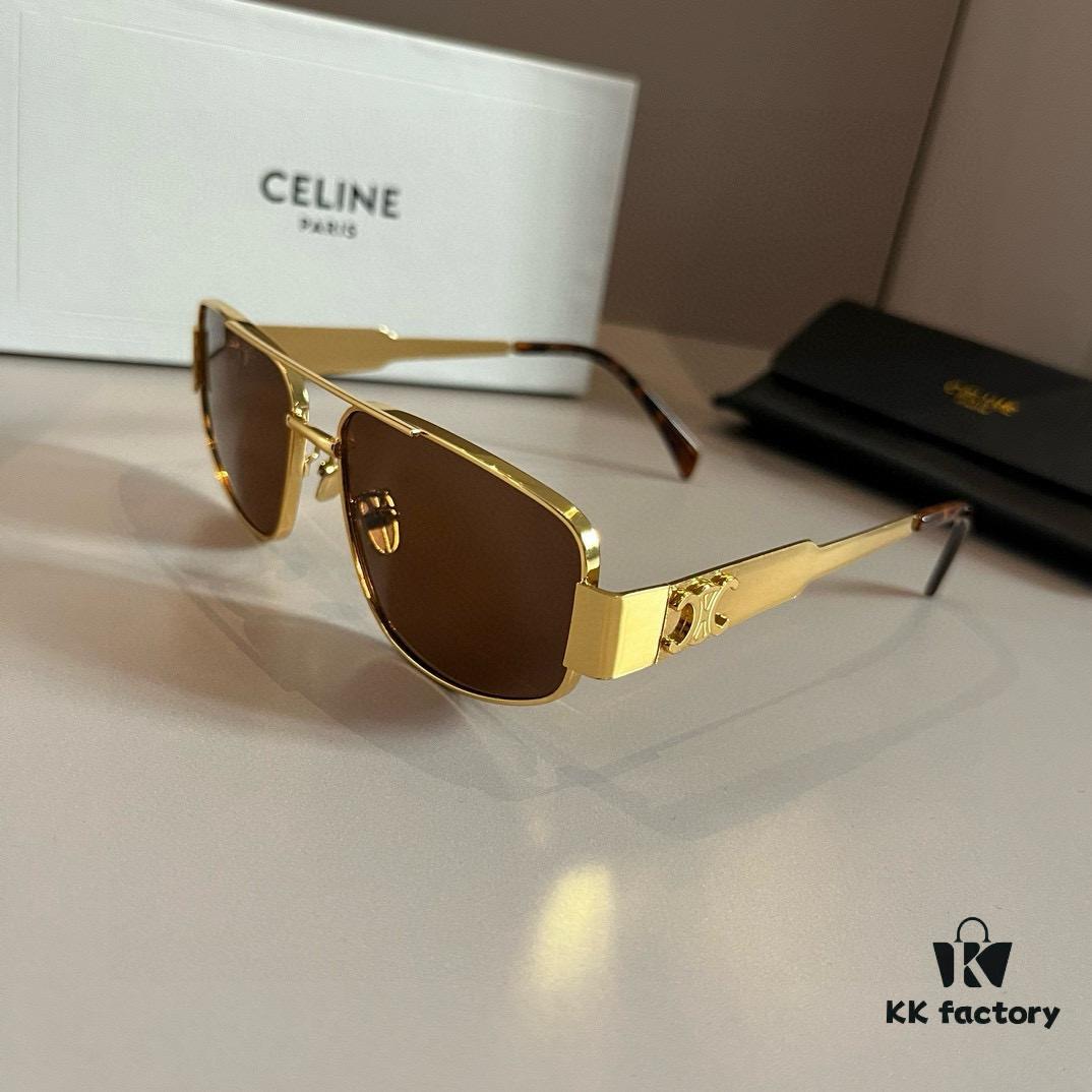 Celine Retro Small Round Sunglasses, Classic Arc de Triomphe Style, Low-Key and Timeless Design