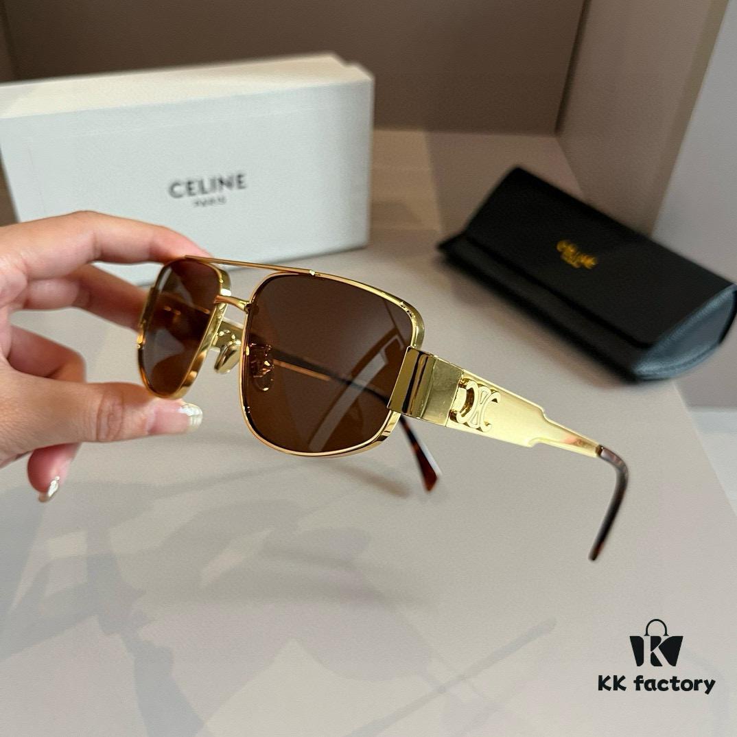 Celine Retro Small Round Sunglasses, Classic Arc de Triomphe Style, Low-Key and Timeless Design