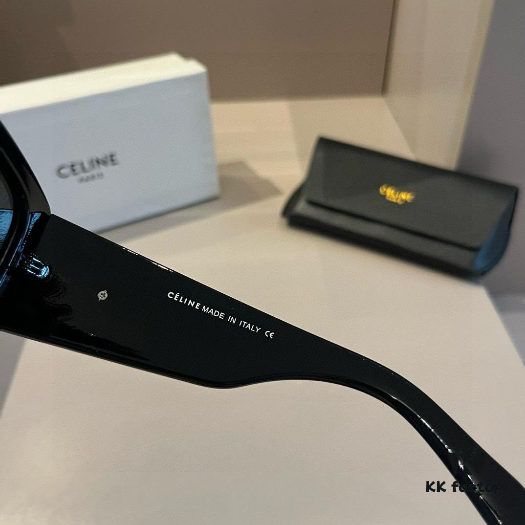 Celine New Women's Sunglasses, Large Temple Design, Elegant High-End Sunglasses