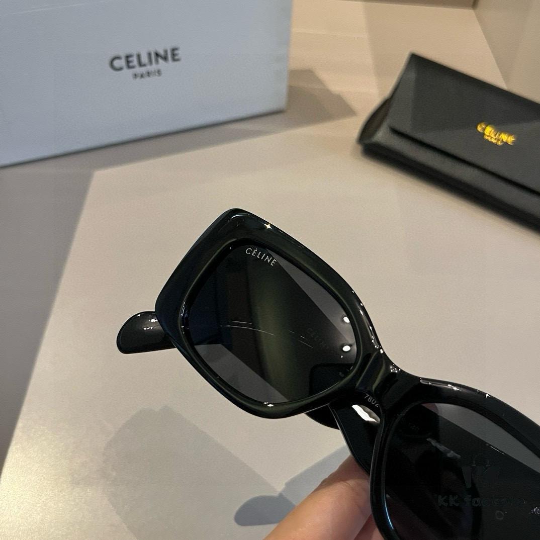 Celine New Women's Sunglasses, Large Temple Design, Elegant High-End Sunglasses