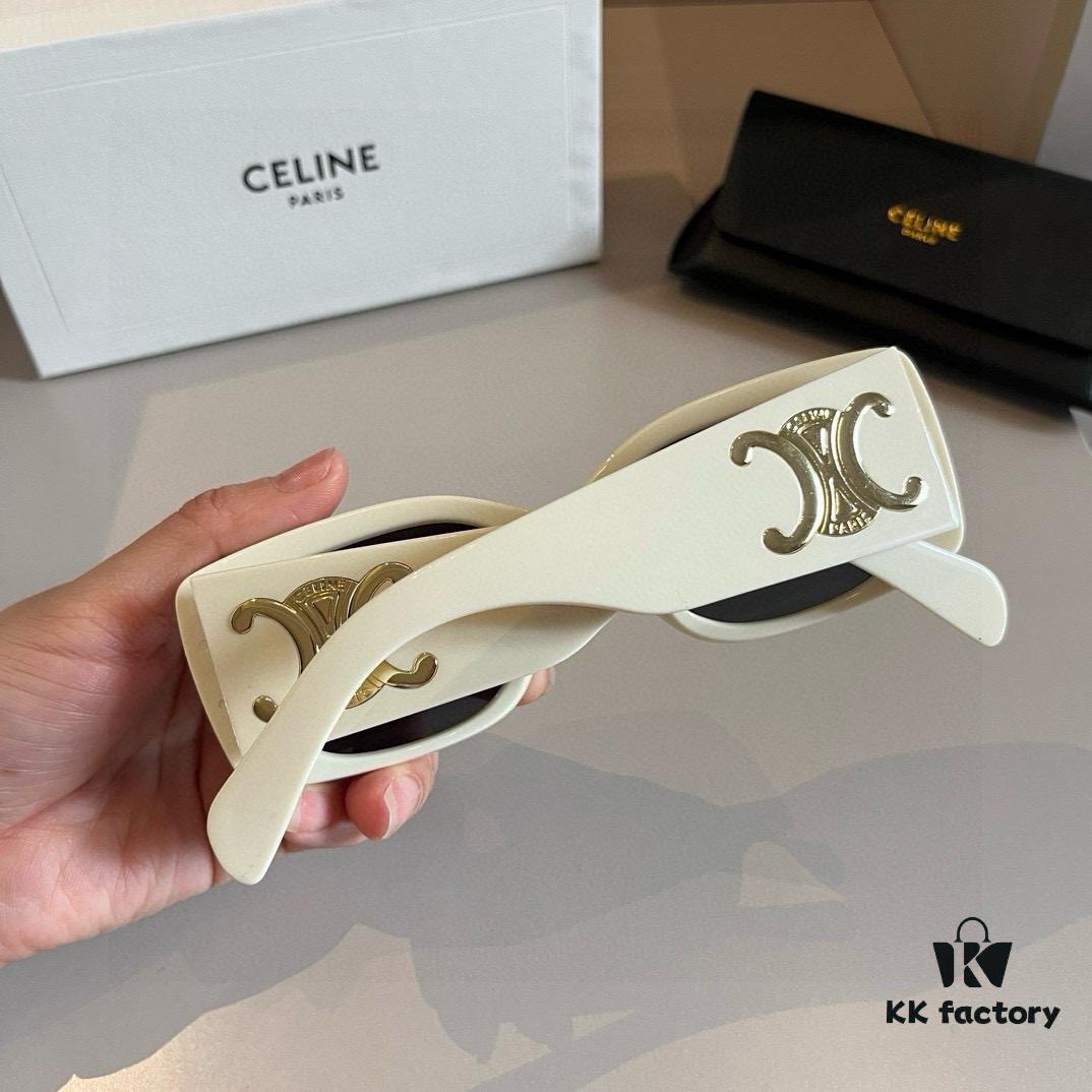 Celine New Women's Sunglasses with Oversized Temples, Elegant and Sophisticated Ladylike Style