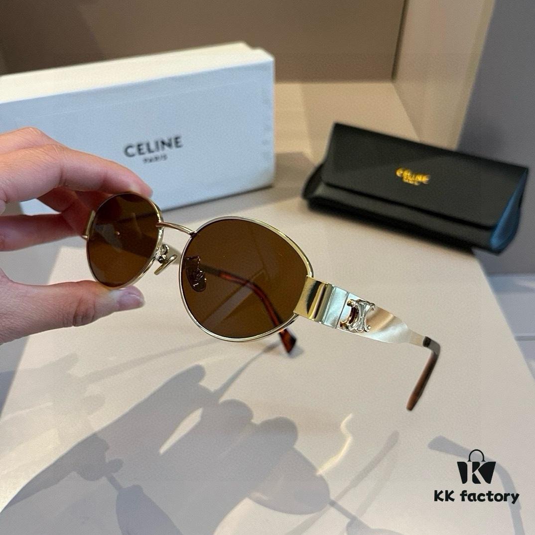 Lisa's Same Celine Retro Round-frame Sunglasses, the 'Egg Superman' Style from Celine, Known as the Iconic Arch Design, Has Been Highly Sought After and Hard to Get