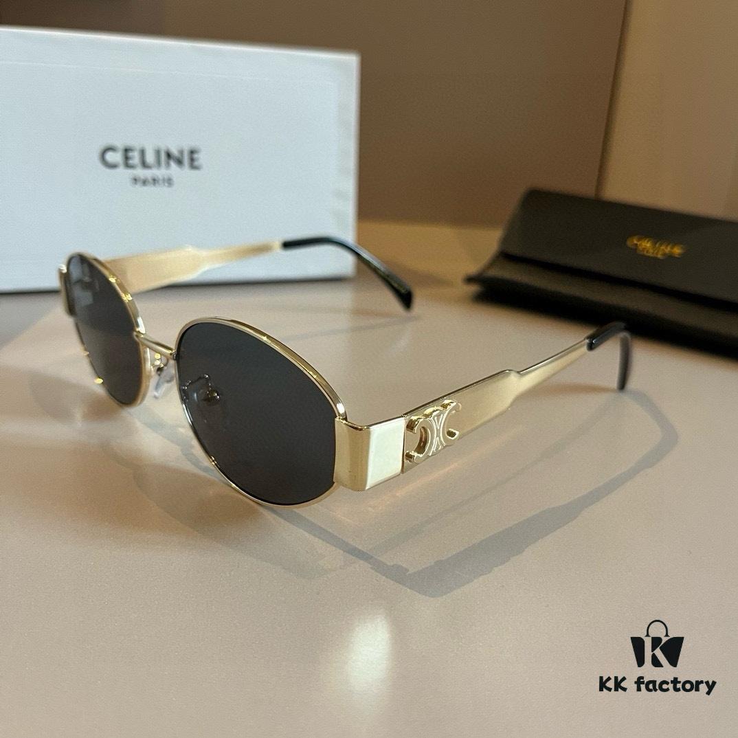 Lisa's Same Celine Retro Round-frame Sunglasses, the 'Egg Superman' Style from Celine, Known as the Arc de Triomphe Model, Always Popular and Hard to Get