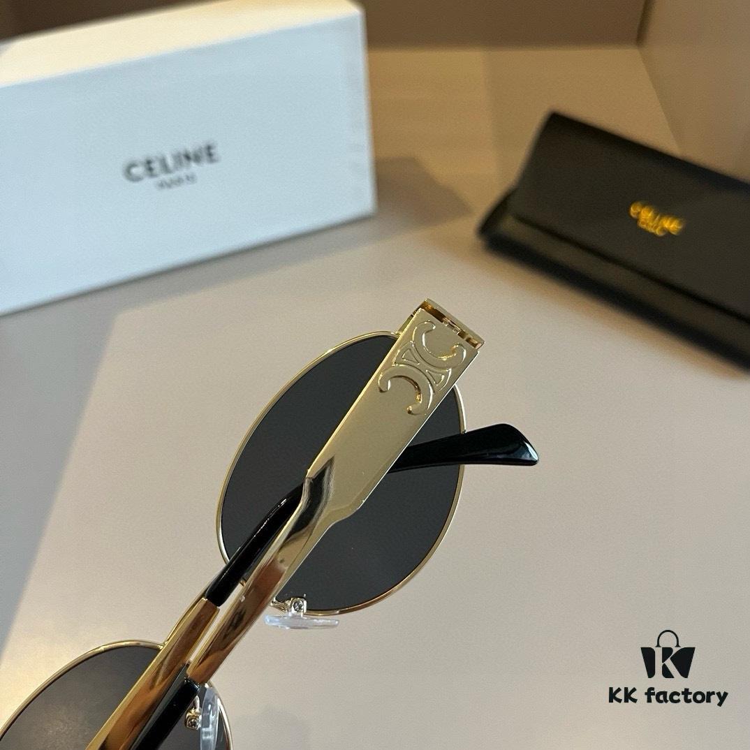 Lisa's Same Celine Retro Round-frame Sunglasses, the 'Egg Superman' Style from Celine, Known as the Arc de Triomphe Model, Always Popular and Hard to Get