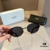 Celine New Archlight Sunglasses CL40222U, Same as Lisa's Oval Frame with Thick Metal Temples Exuding a Retro Vibe