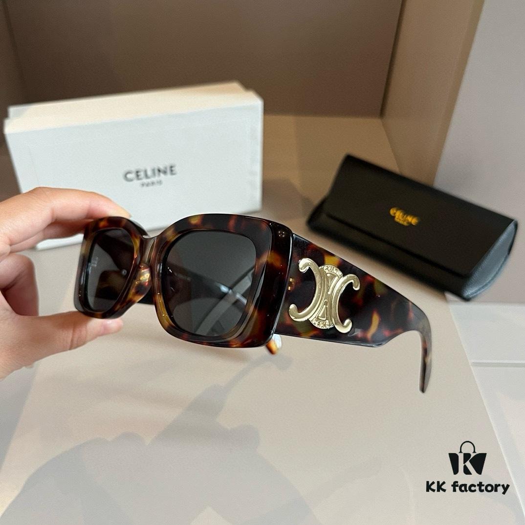 Celine New Women's Sunglasses, Large Temple Design, Luxury Aristocratic Style Sunglasses