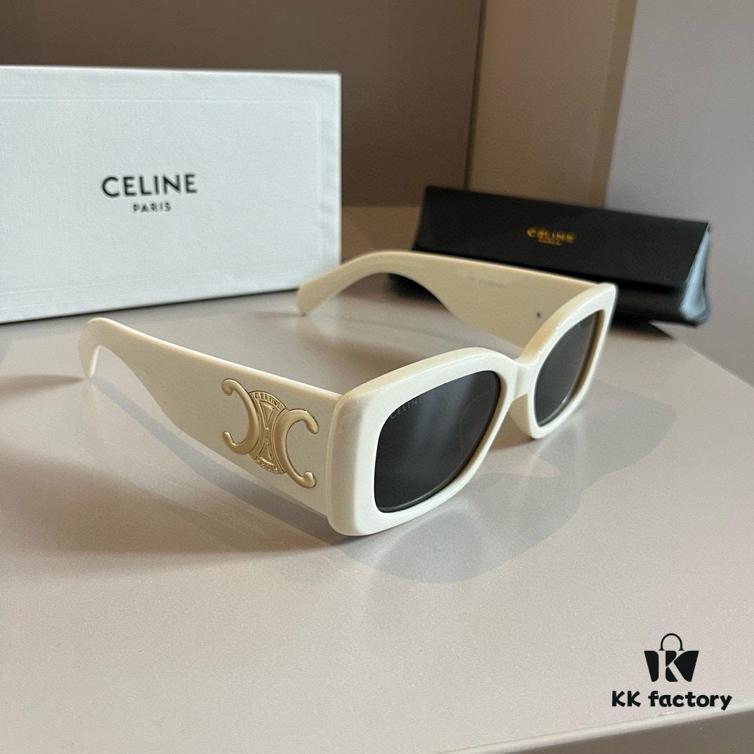 Celine New Women's Sunglasses with Oversized Temples, Elegant and Sophisticated Ladylike Style
