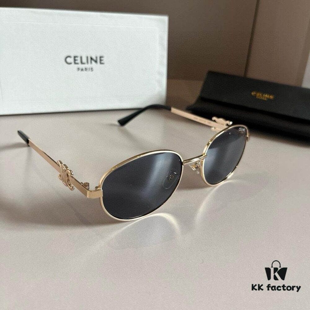 Lisa's Same Celine Retro Round-Framed Sunglasses, Known as the 'Egg Superman' Style, Iconic Arch Design Always Popular, Hard to Get