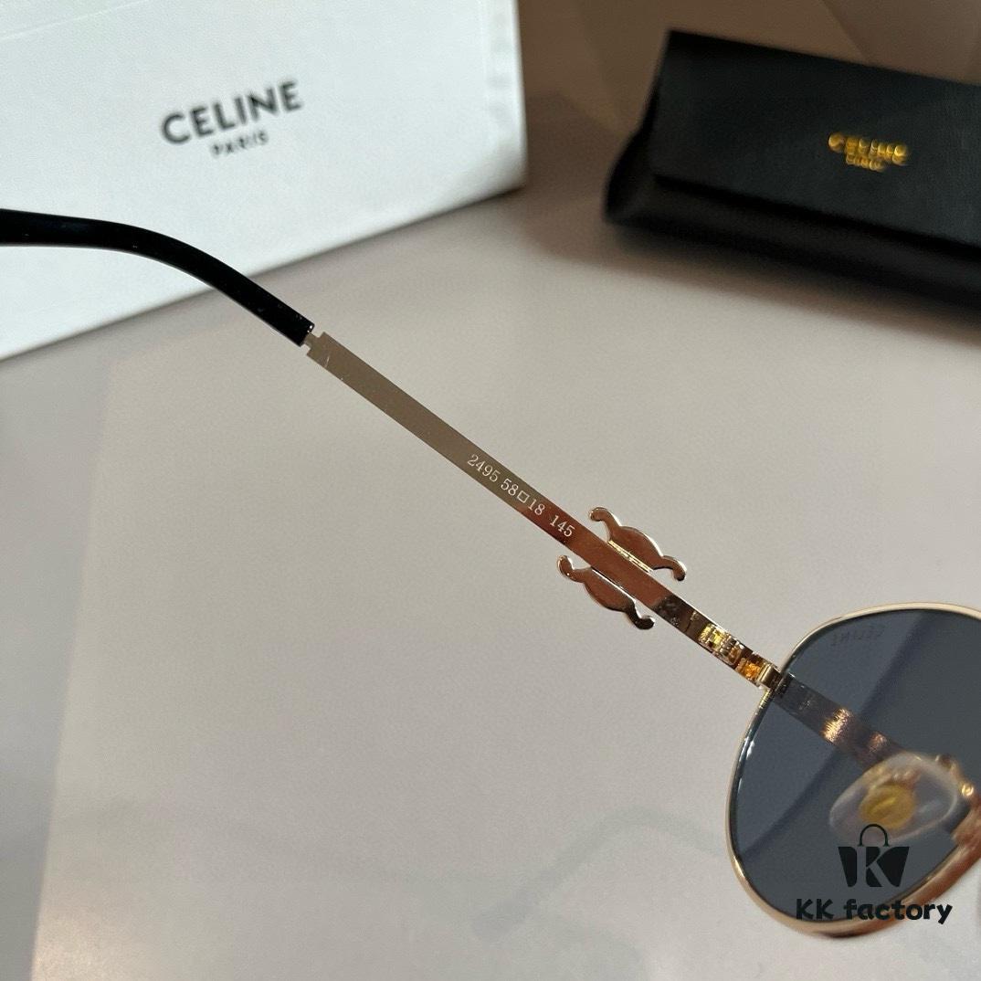 Lisa's Same Celine Retro Round-Framed Sunglasses, Known as the 'Egg Superman' Style, Iconic Arch Design Always Popular, Hard to Get