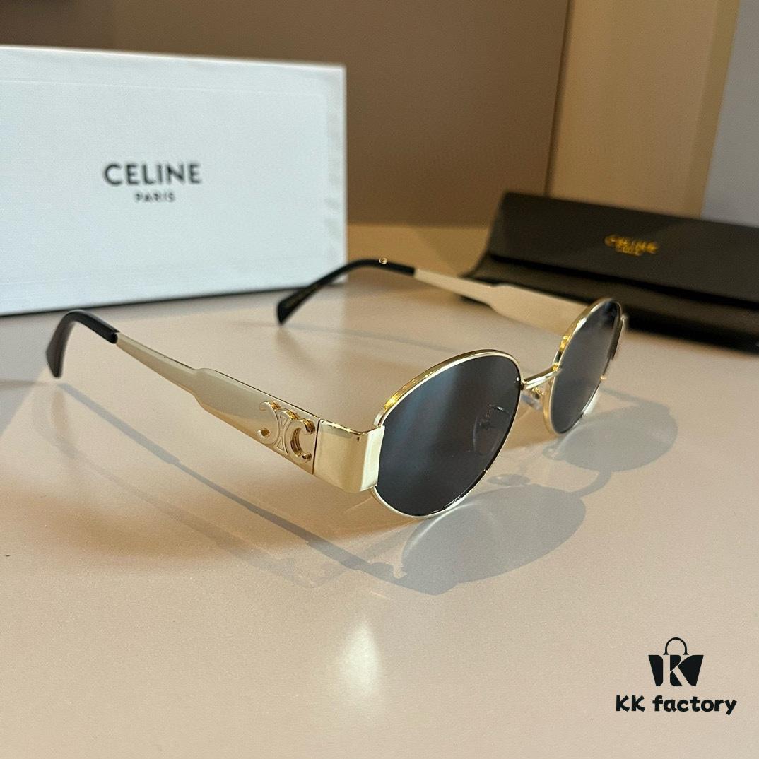 Lisa's Same Celine Retro Round-Framed Sunglasses, Known as the 'Egg Superman' Style, Also Called the Arc de Triomphe Series, Always Popular and Hard to Get