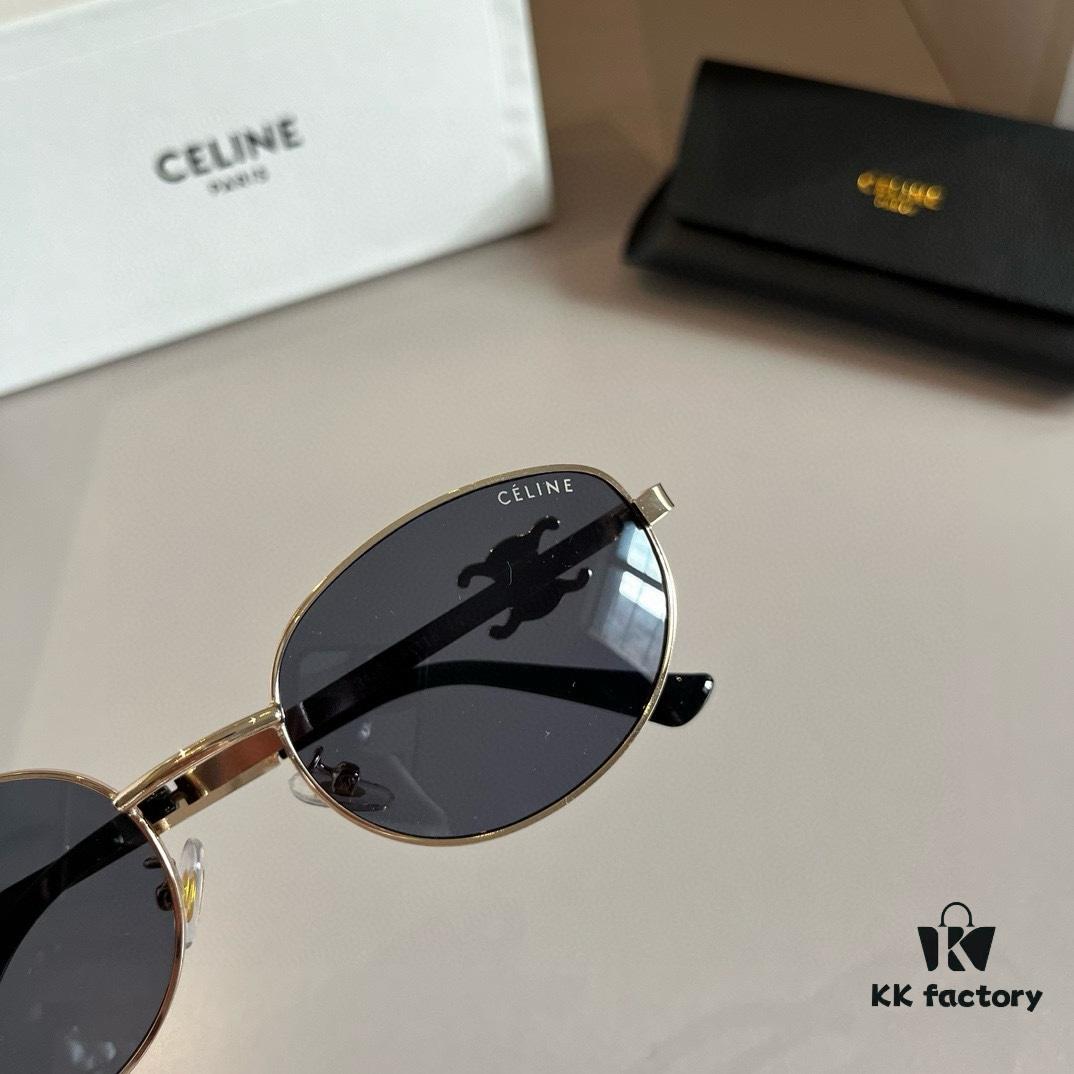 Lisa's Same Celine Retro Round-Frame Sunglasses, Known as the 'Egg Man' Style, Always Popular and Hard to Get