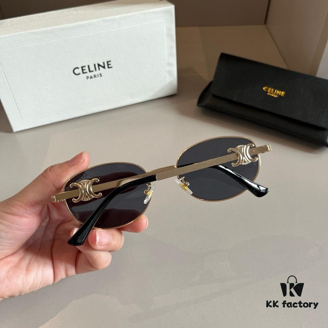 Lisa's Same Celine Retro Round-Frame Sunglasses, Known as the 'Egg Man' Style, Always Popular and Hard to Get