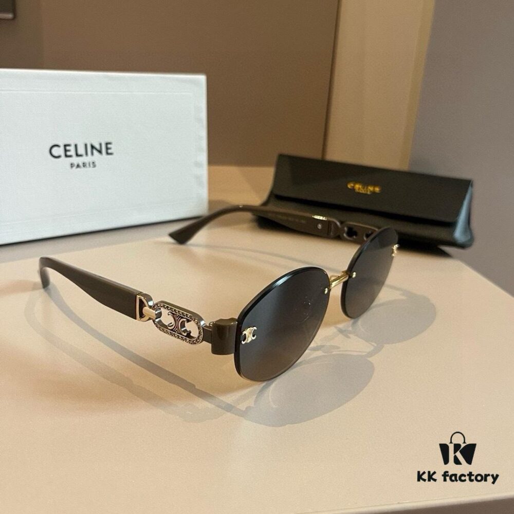 Celine New Archway Sunglasses with Bold Metal Temples Exuding Retro Charm