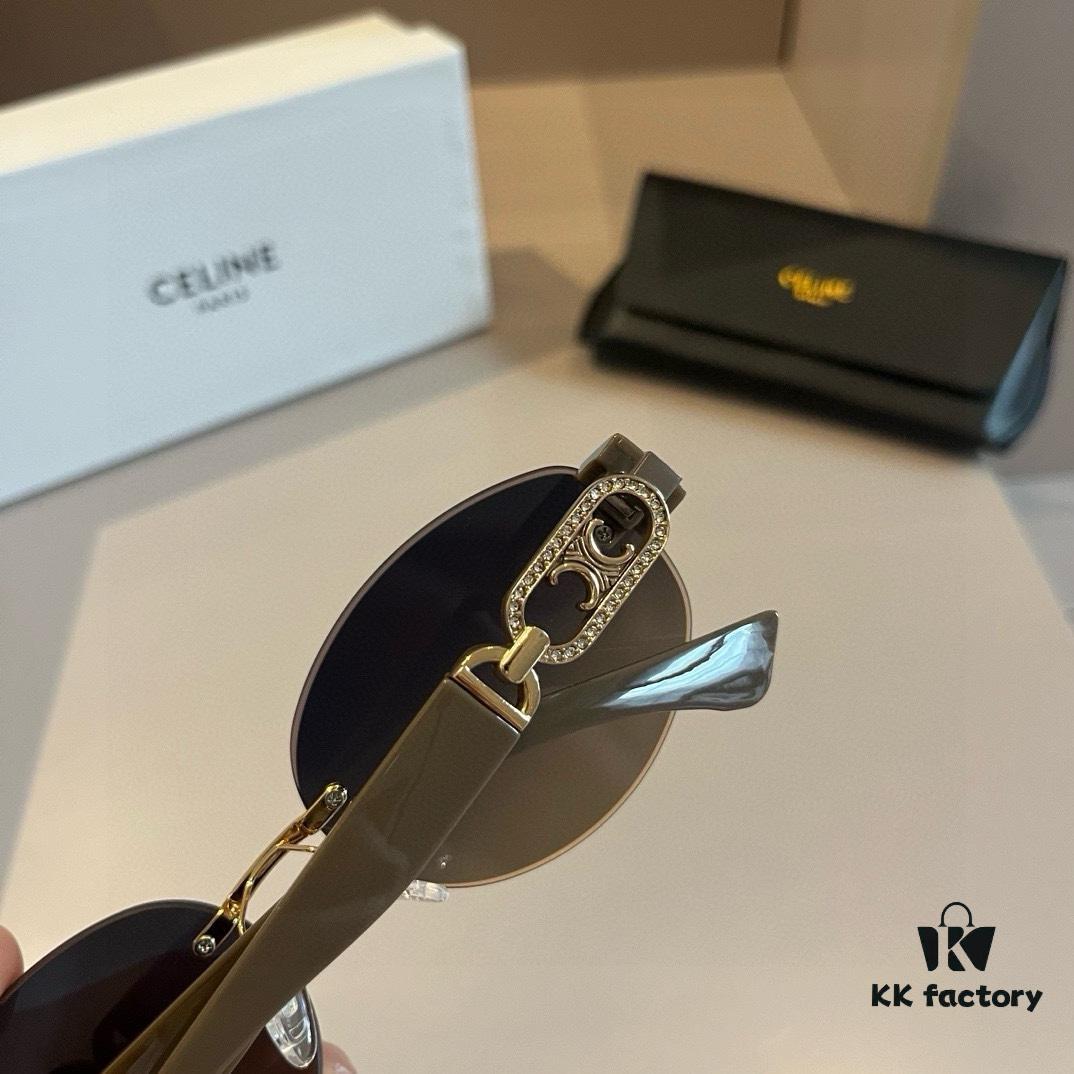 Celine New Archway Sunglasses with Bold Metal Temples Exuding Retro Charm