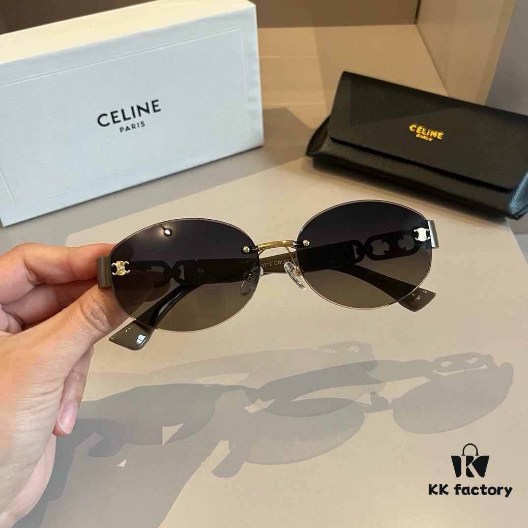 Celine New Archway Sunglasses with Bold Metal Temples Exuding Retro Charm
