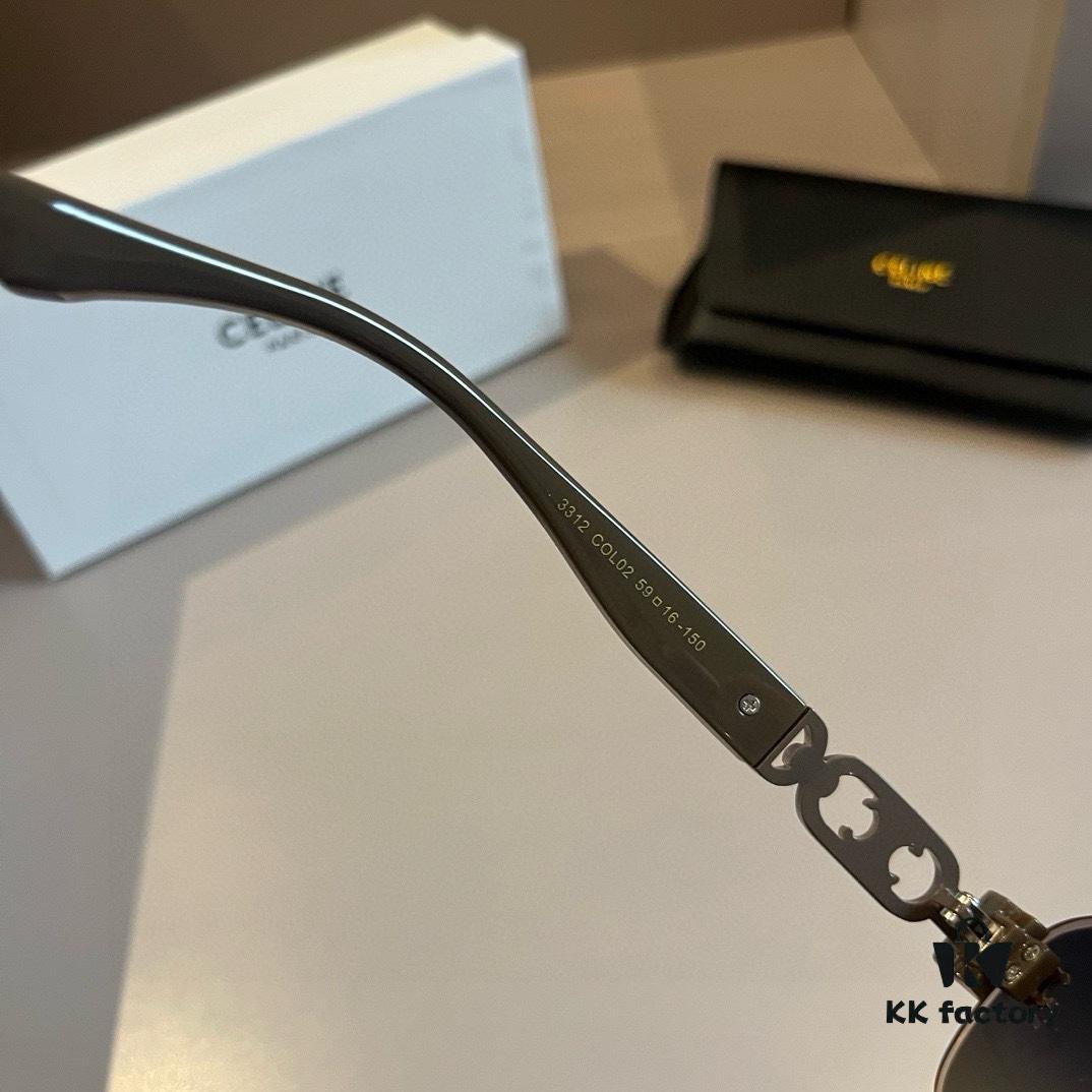 Celine New Archway Sunglasses with Bold Metal Temples Exuding Retro Charm