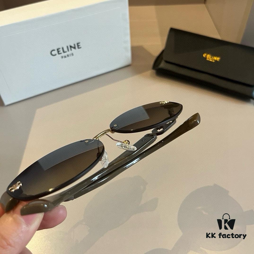 Celine New Archway Sunglasses with Bold Metal Temples Exuding Retro Charm