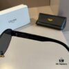 Celine New Archlight Sunglasses CL40222U, Same as Lisa's Oval Frame with Thick Metal Temples, Exuding a Vintage Vibe