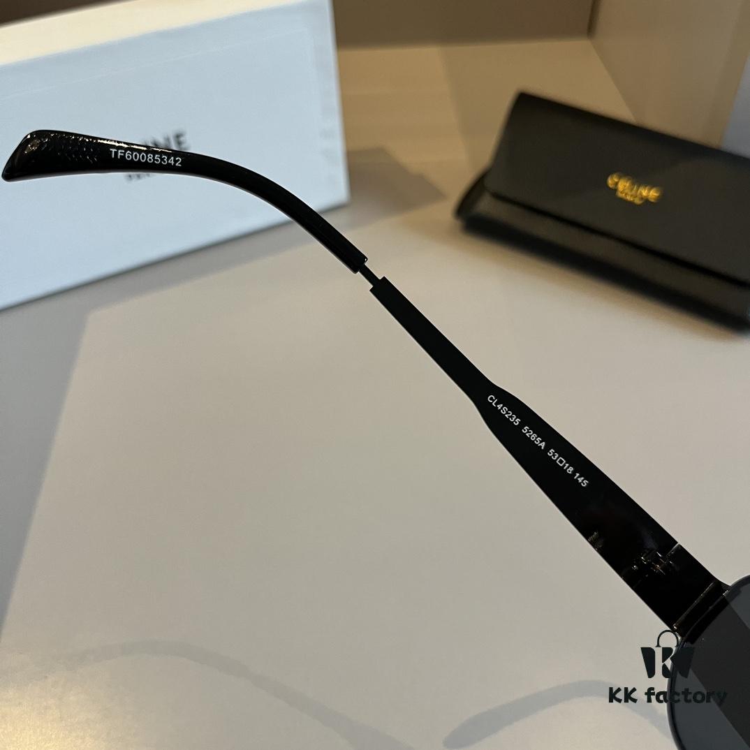 Lisa's Same Style - Celine Retro Round Frame Sunglasses, The Popular 'Egg Superman' Design from Celine