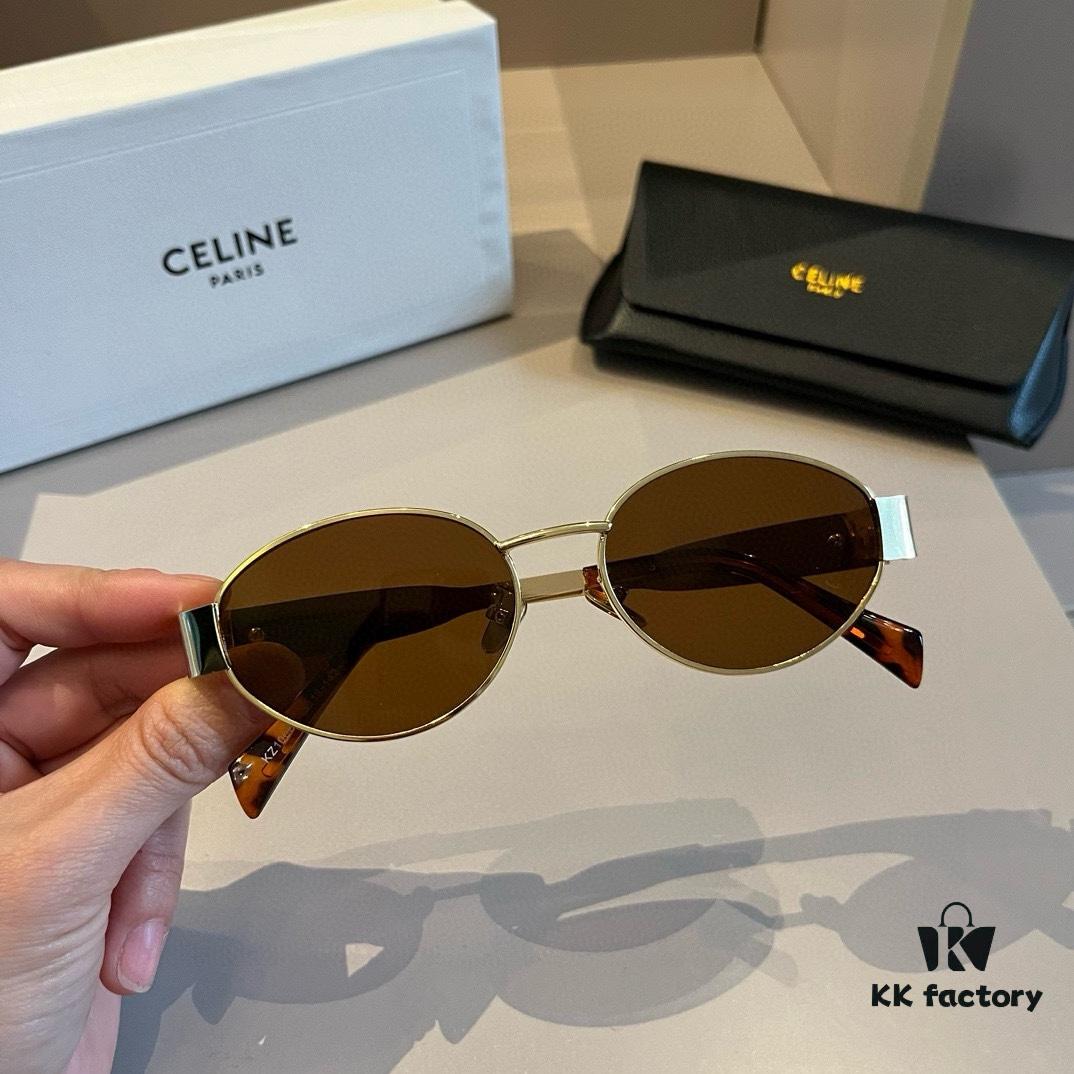 Lisa's Same Celine Retro Round-frame Sunglasses, the 'Egg Superman' Style from Celine, Known as the Iconic Arc de Triomphe Design, Always Highly Sought After and Hard to Get