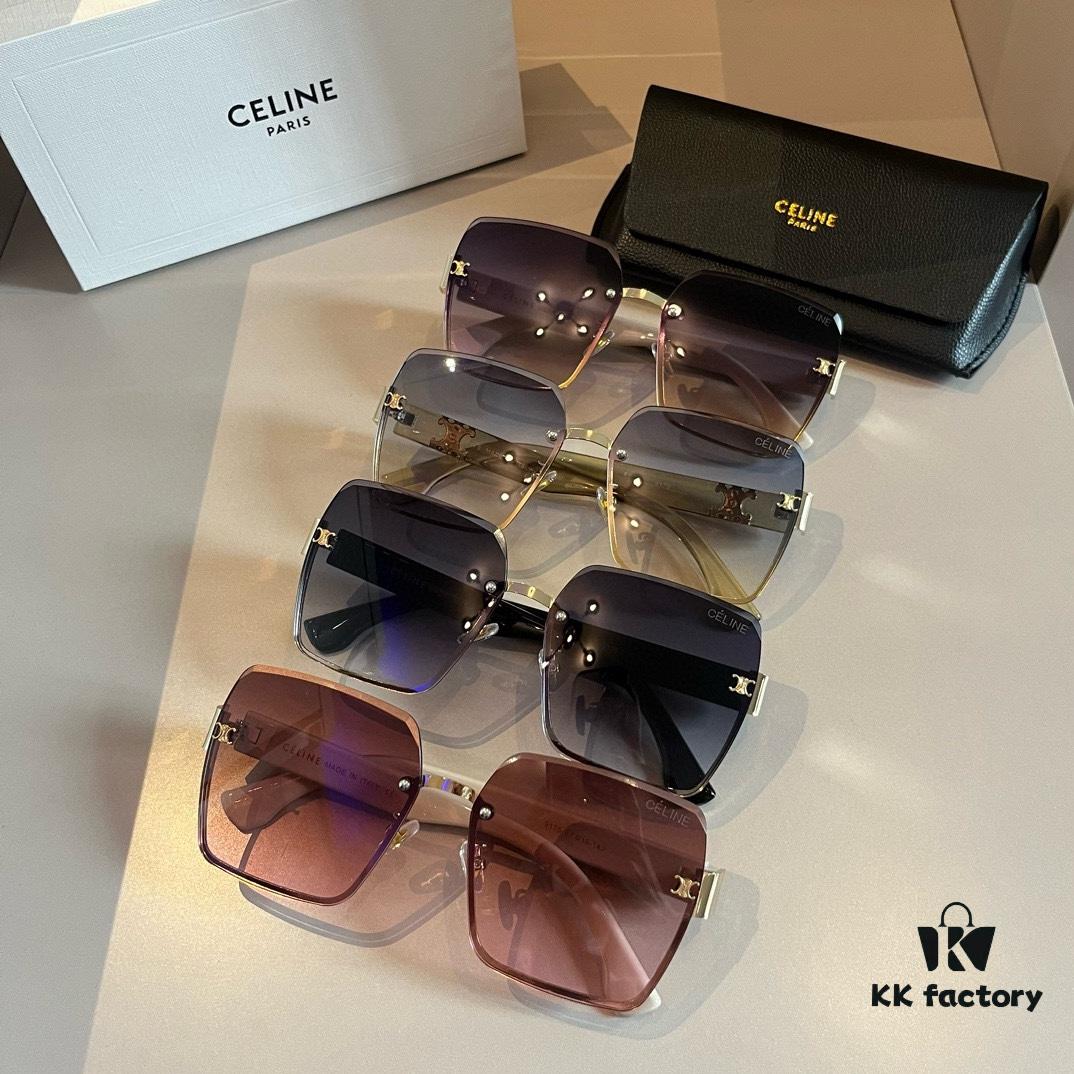 CELINE Women's Sunglasses, Highly Dimensional Design, High-Definition Lenses, Novel Style, Premium Texture, Versatile, Minimalist