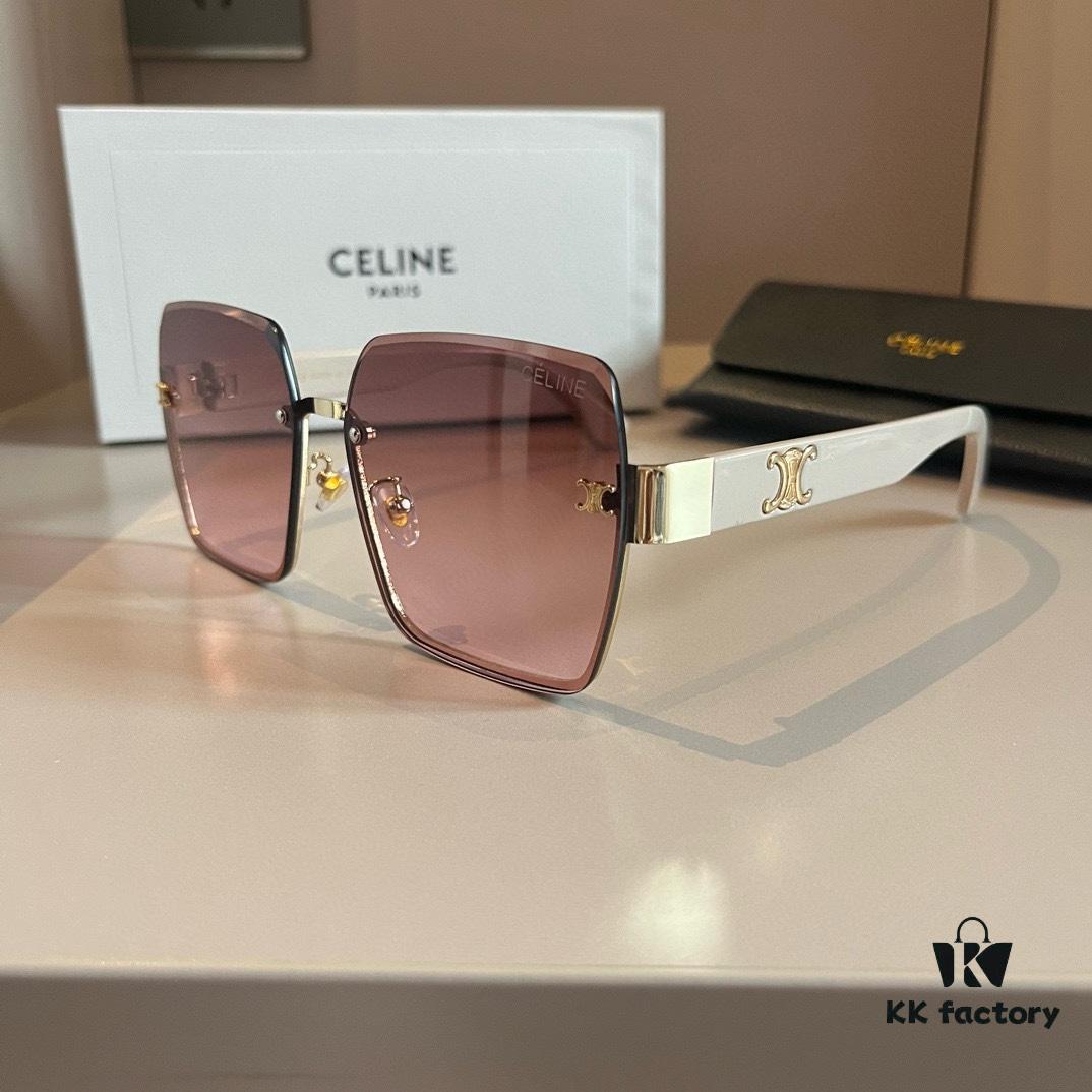 CELINE Women's Sunglasses, Highly Textured, HD Lenses, Novel Design, Premium Quality, Versatile, Minimalist Style
