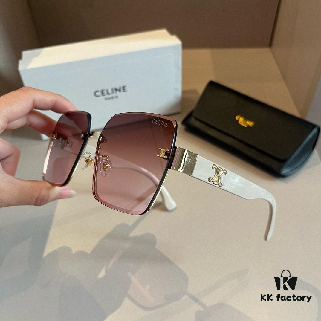 CELINE Women's Sunglasses, Highly Textured, HD Lenses, Novel Design, Premium Quality, Versatile, Minimalist Style