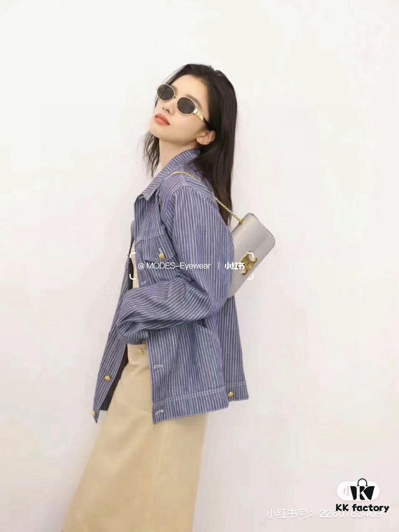 Lisa's Same Celine Retro Round-frame Sunglasses, the 'Egg Superman' Style from Celine, Also Known as the Arc de Triomphe Model, Has Been Highly Popular and Hard to Get