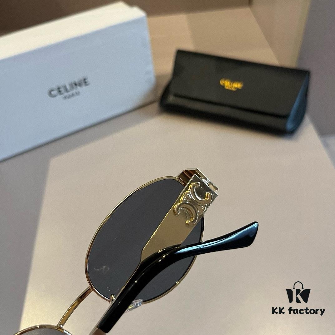 Lisa's Same Celine Retro Round-frame Sunglasses, the 'Egg Superman' Style from Celine, Also Known as the Arc de Triomphe Model, Has Been Highly Popular and Hard to Get