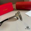 Cartier Men's High-End Oversized Aviator Sunglasses, 1:1 Replica of Official Website Version, Minimalist Iconic Logo on Temples, Luxuriously Crafted