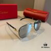 Cartier Men's Official Website 1:1 Replica Frog Sunglasses, High-End and Elegant, Minimalist Signature Logo on Temples, Luxuriously Crafted, Eyewear Sun Glasses