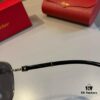 Cartier Men's Official Website 1:1 Replica Frog Sunglasses, High-End and Elegant, Minimalist Signature Logo on Temples, Luxuriously Crafted, Eyewear Sun Glasses