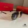 Cartier Men's Official Website 1:1 Large Frog Sunglasses, High-End and Elegant, Minimalist Signature Logo on Temples, Luxury-Made Eyewear