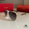 Cartier Men's Official Website 1:1 Large Frog Sunglasses, High-End and Elegant, Minimalist Signature Logo on Temples, Luxury-Made Eyewear