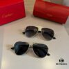 Cartier Men's Official Website 1:1 Large Frog Sunglasses, High-End and Elegant, Minimalist Signature Logo on Temples, Luxury-Made Eyewear