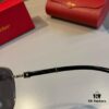 Cartier Men's High-End Oversized Aviator Sunglasses, 1:1 Replica of Official Website Version, Minimalist Iconic Logo on Temples, Luxuriously Crafted