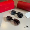 Cartier Men's High-End Aviator Sunglasses, 1:1 Replica, Elegant and Luxurious Design with Minimalist Logo on Temple