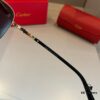 Cartier Men's Official Website 1:1 Large Aviator Sunglasses, High-End and Elegant, Featuring Minimalist Signature Logo on Temples, Luxurious Eyewear