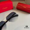 Cartier Men's Official Website 1:1 Large Aviator Sunglasses, High-End and Elegant, Minimalist Signature Logo on Temples, Luxurious Craftsmanship