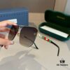 Gucci New Arrival Sunglasses 🕶️ Unisex Classic Metal Single-Bridge Aviator Style